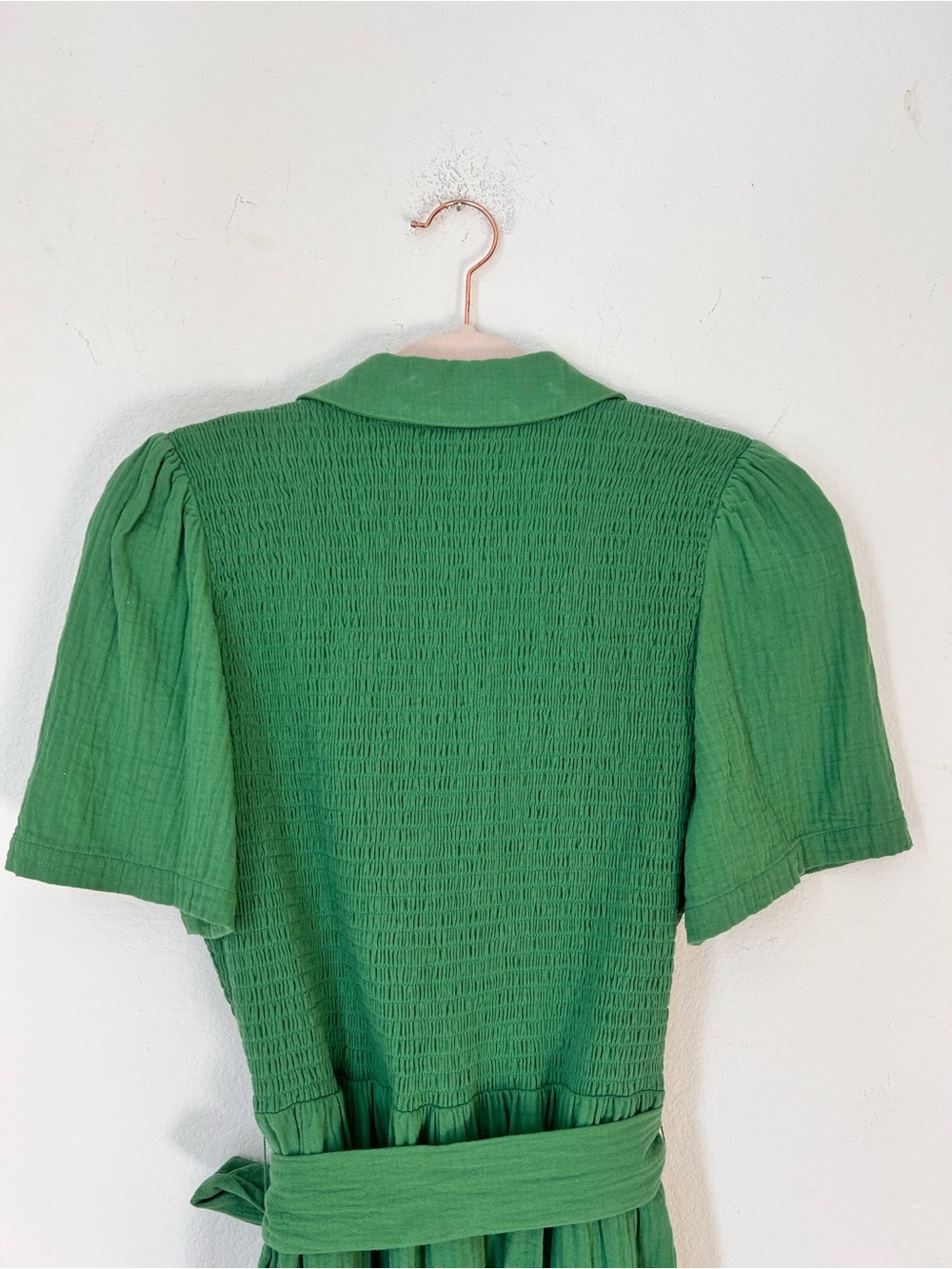 Boden Amber Paradise Green Double Cloth Midi Dress Women's 8R 100% Cotton - Picture 6 of 9